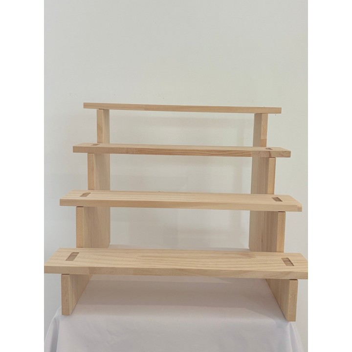 Étagère à gobelets en bois à 4 niveaux en location – Maison Lily