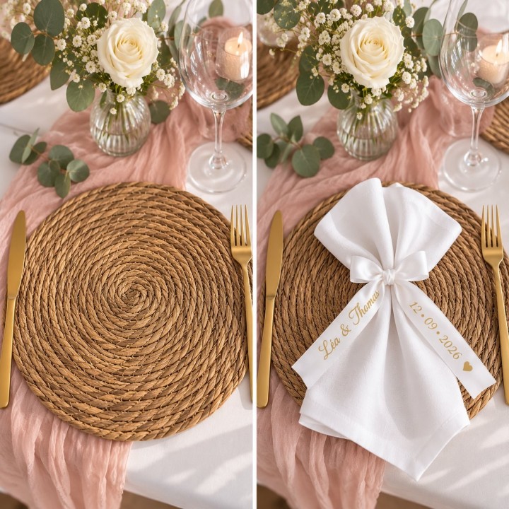 Location set de table naturel Toulouse | Maison Lily