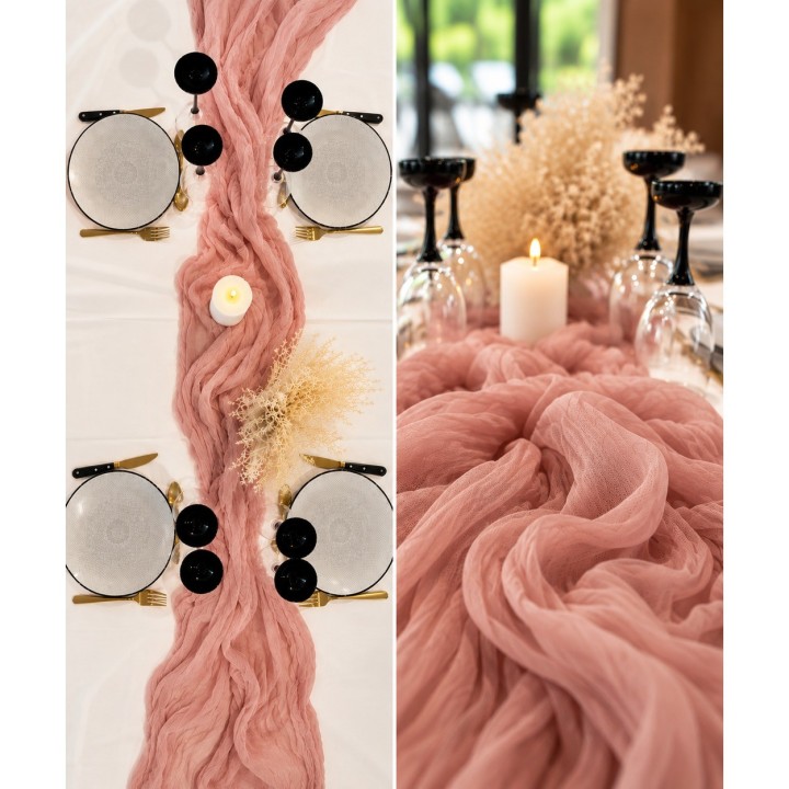 Location chemin de table mousseline Toulouse | Maison Lily