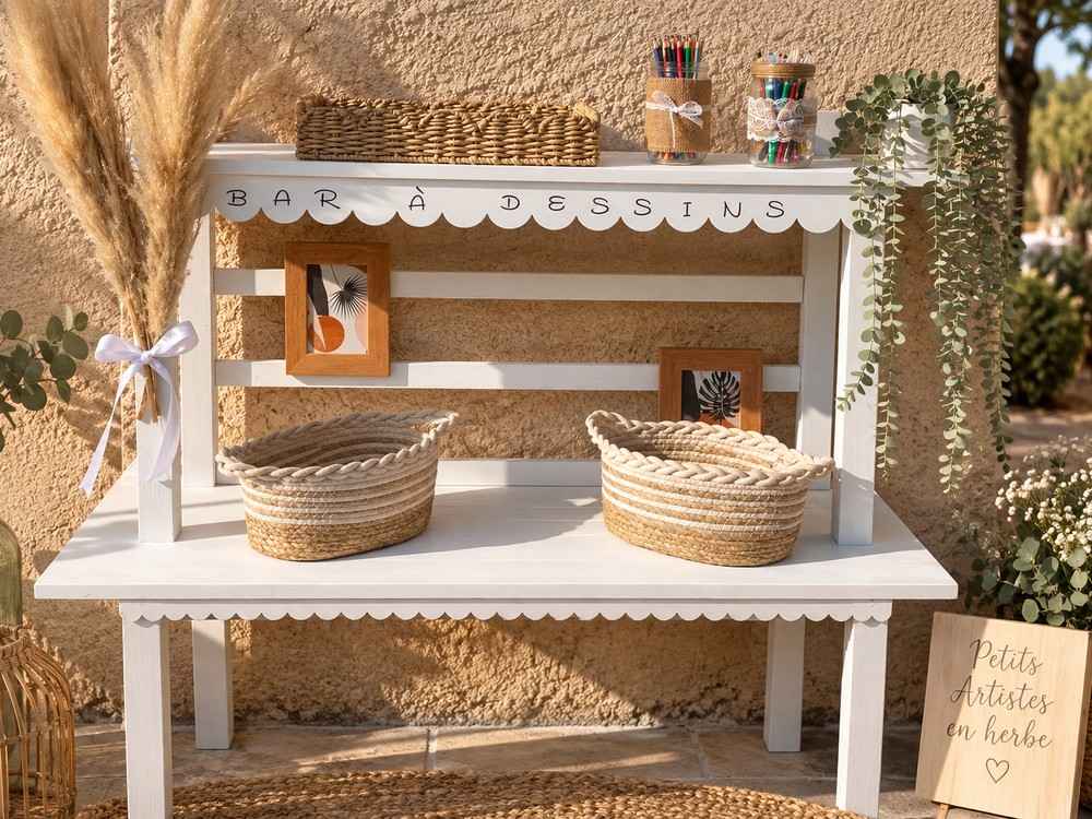 Bar à dessins finalisé et décoré par Maison Lily